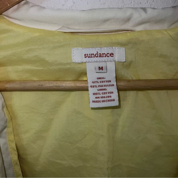 Sundance utility hooded Full Zip Long Jacket Butter Cream Yellow Size Medium. - Picture 9 of 16